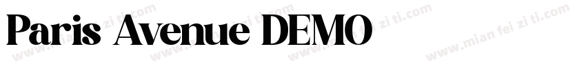 Paris Avenue DEMO字体转换